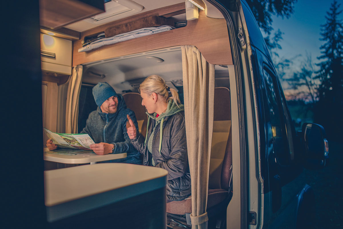 couple in RV